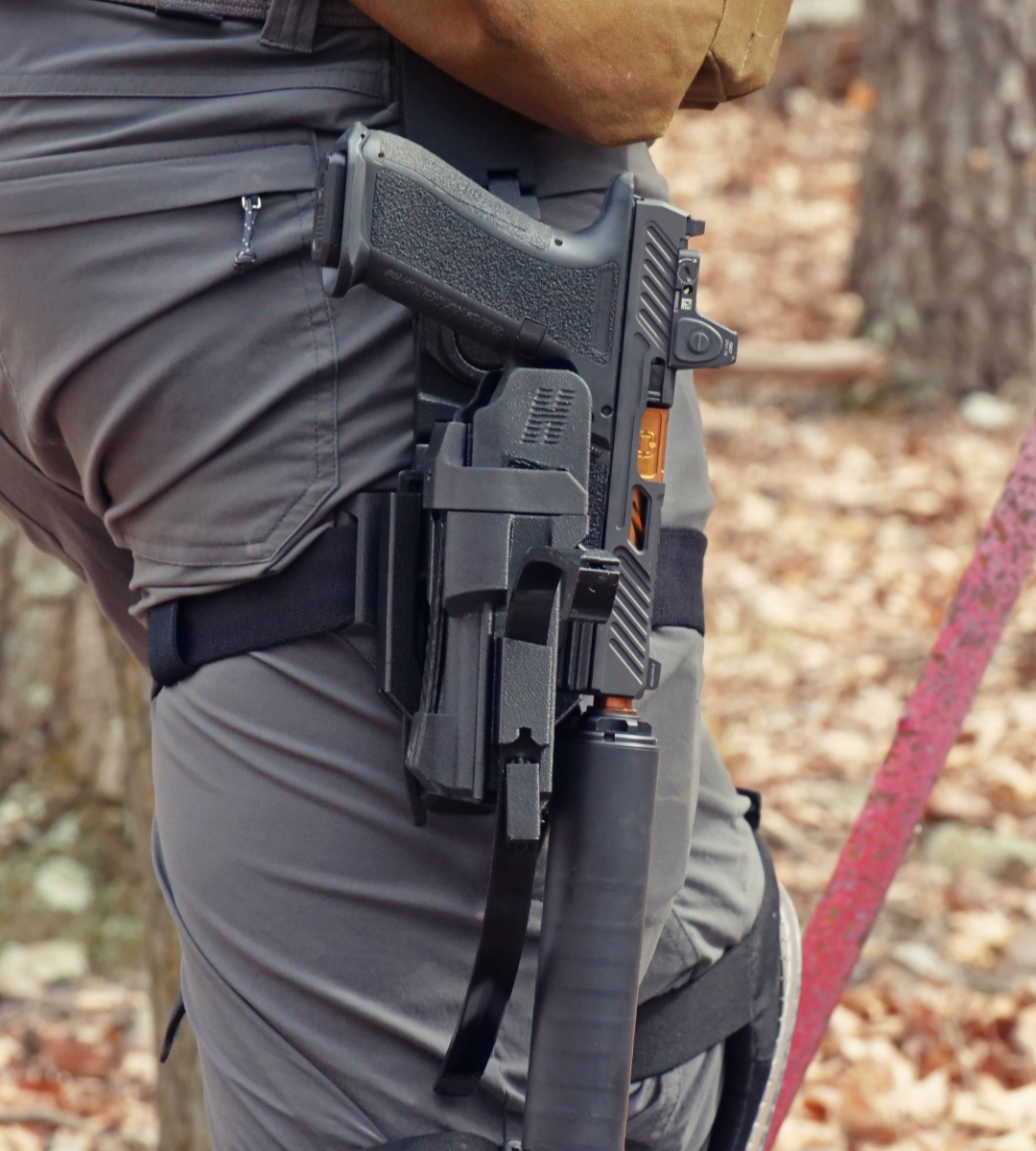 Gen 4 Holster with Mid Ride Close Up Standing