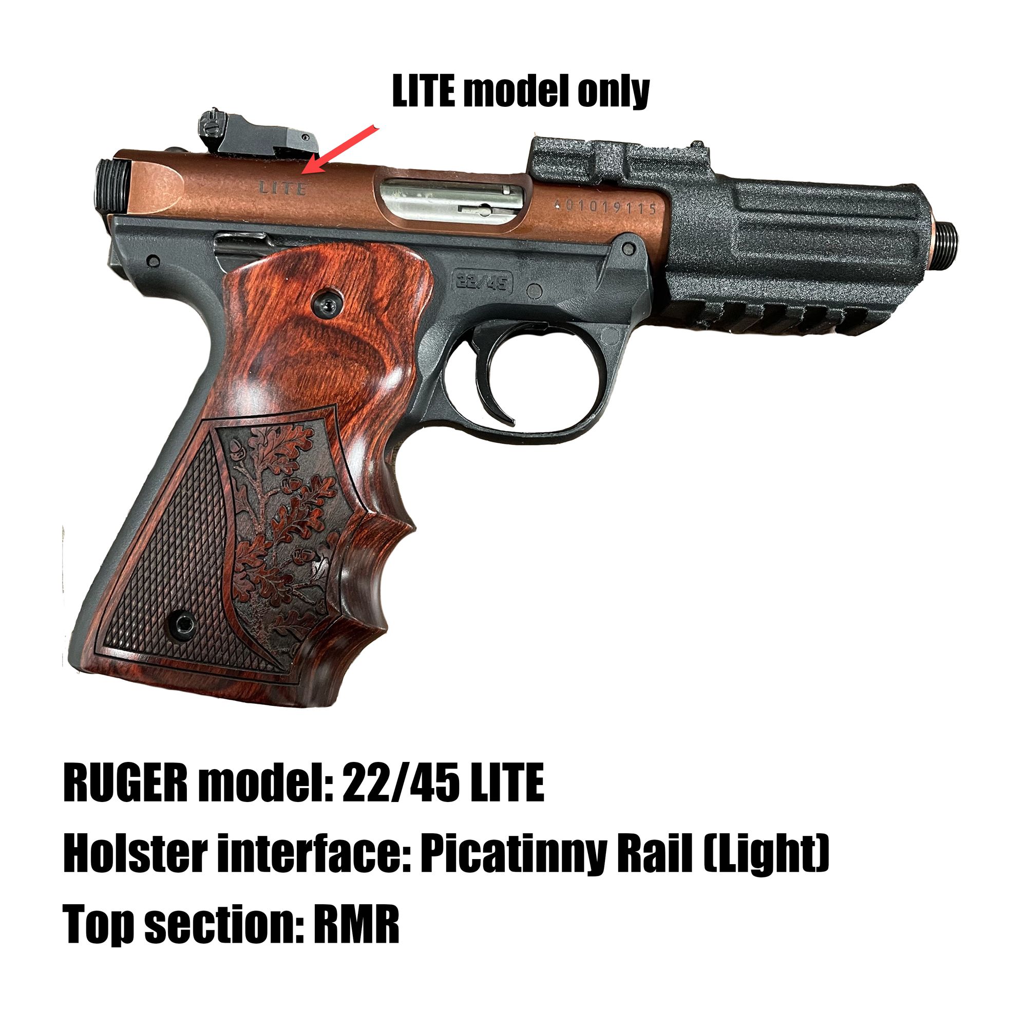 Ruger adaptor for holster use