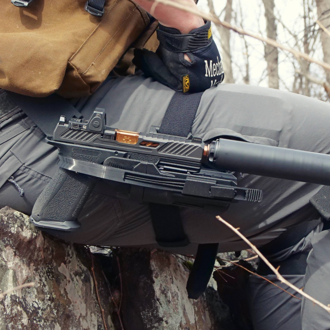 Gen 4 Holster with Mid Ride Sitting Close Up