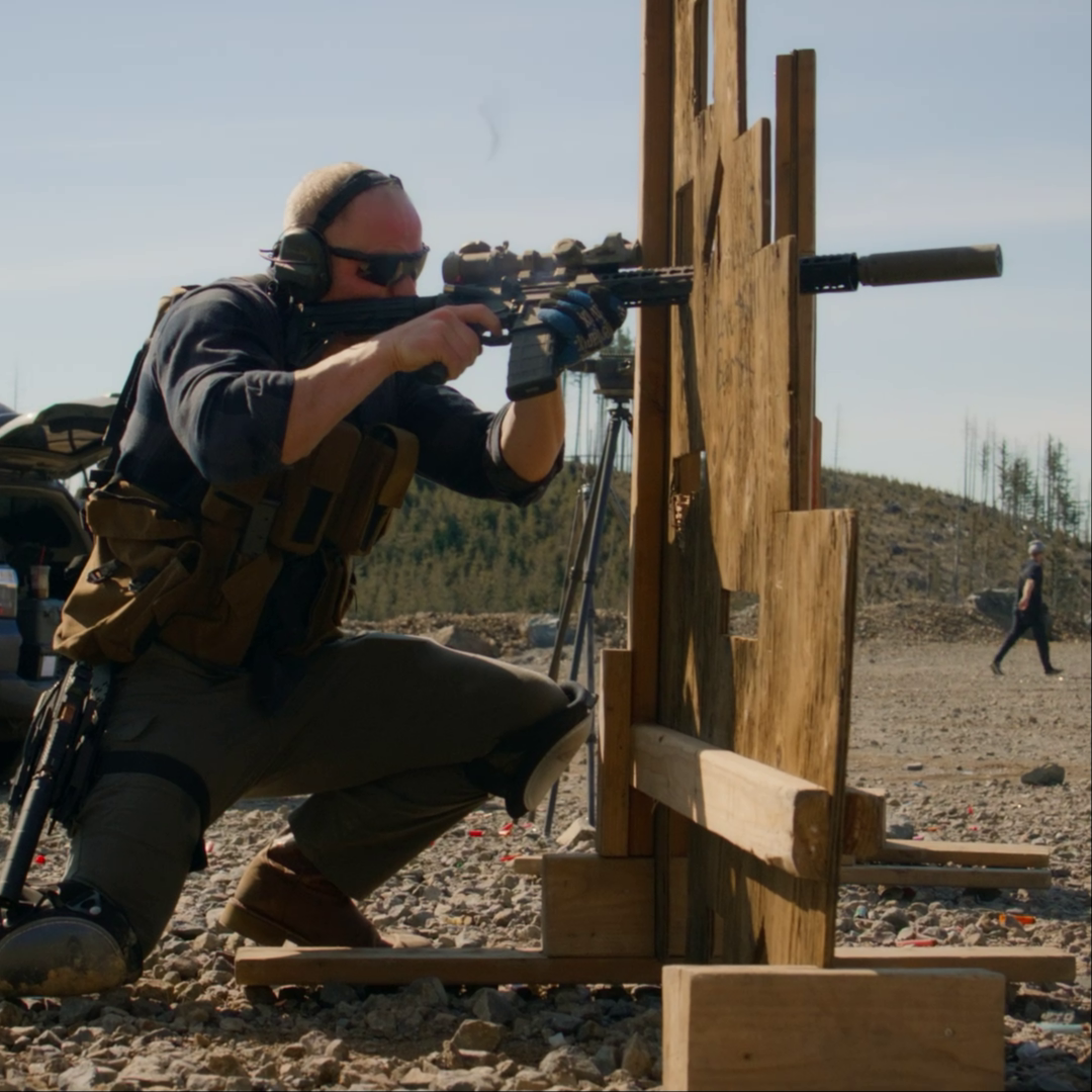 HUSH Holster Vtac shooting suppressed
